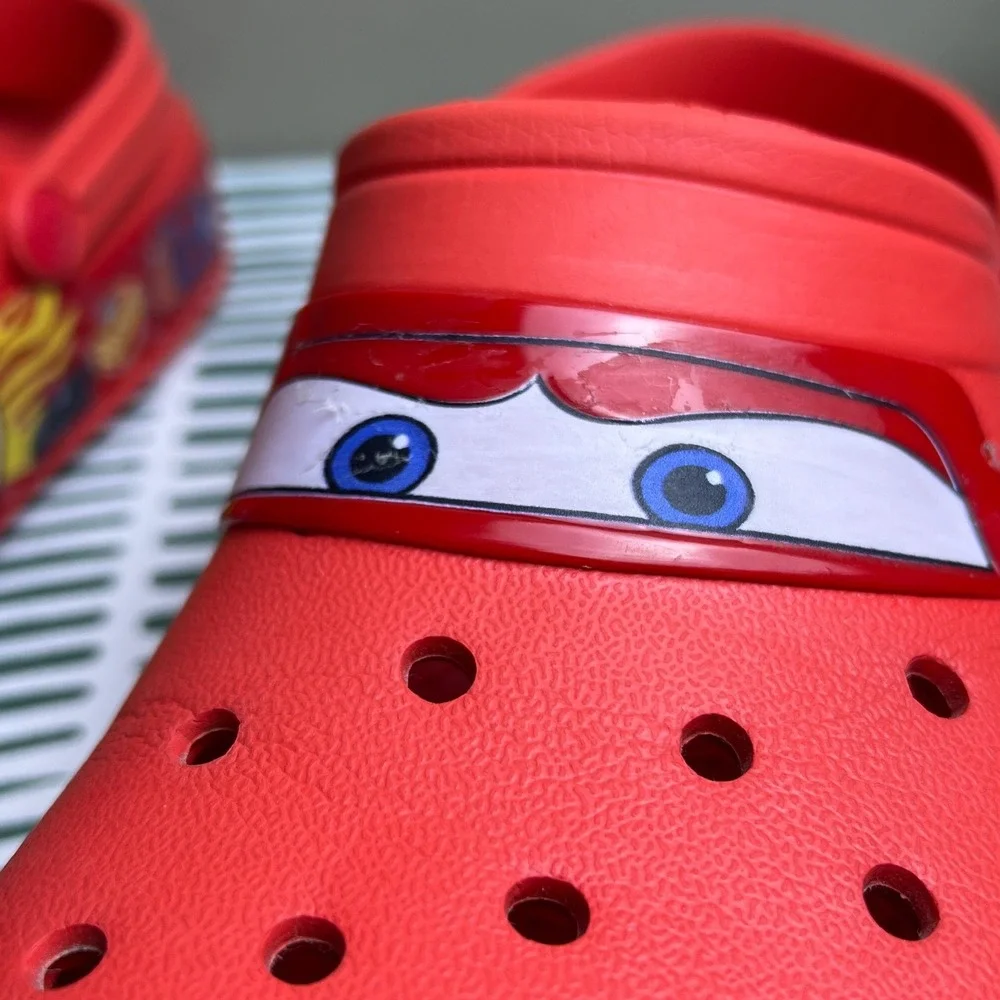 Crocs Disney Pixar Cars Lightning McQueen Clogs Red Men's 9 Women's 11 Y2K